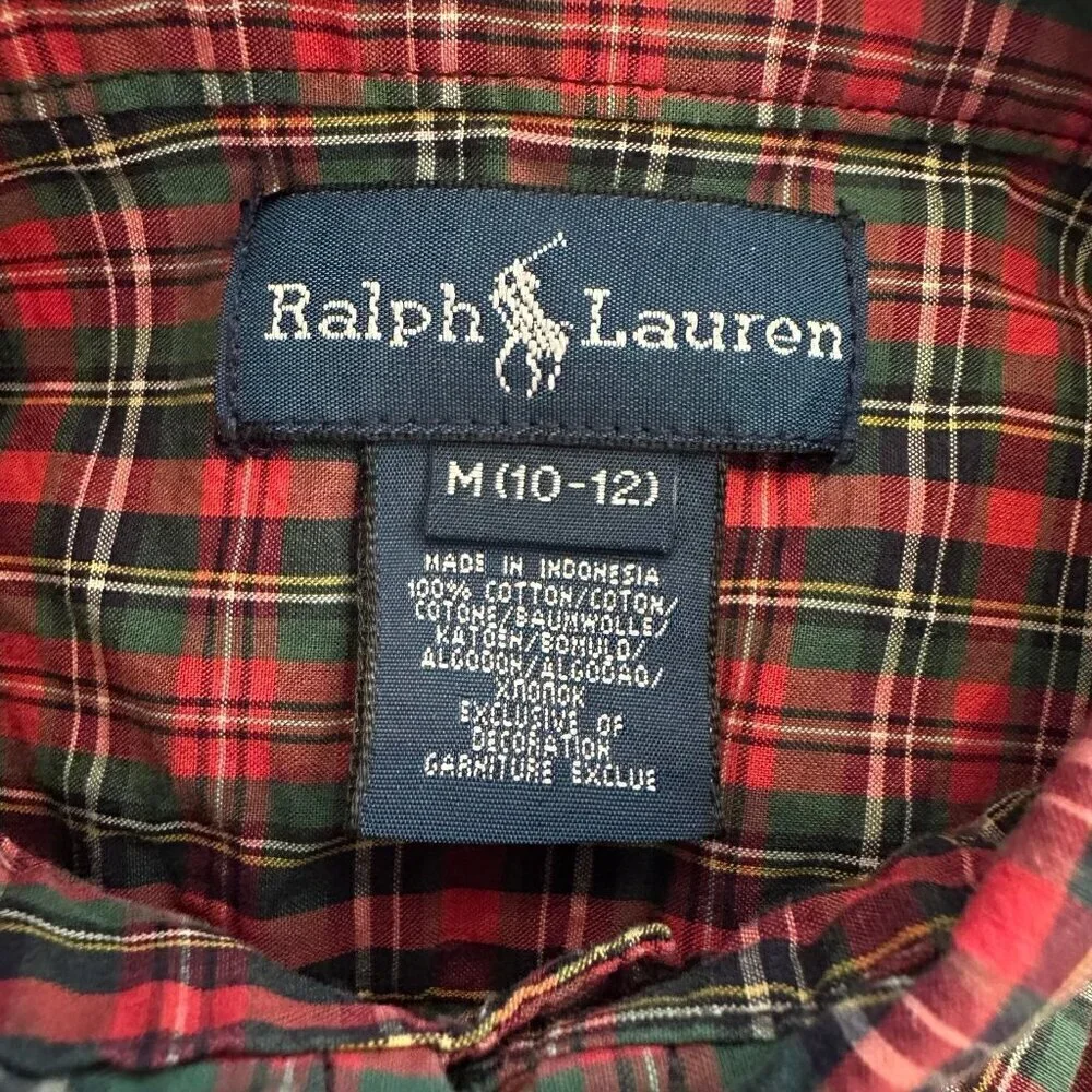 Ralph Lauren plaid long sleeve button up shirt